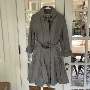 Boutique plaid trench coat